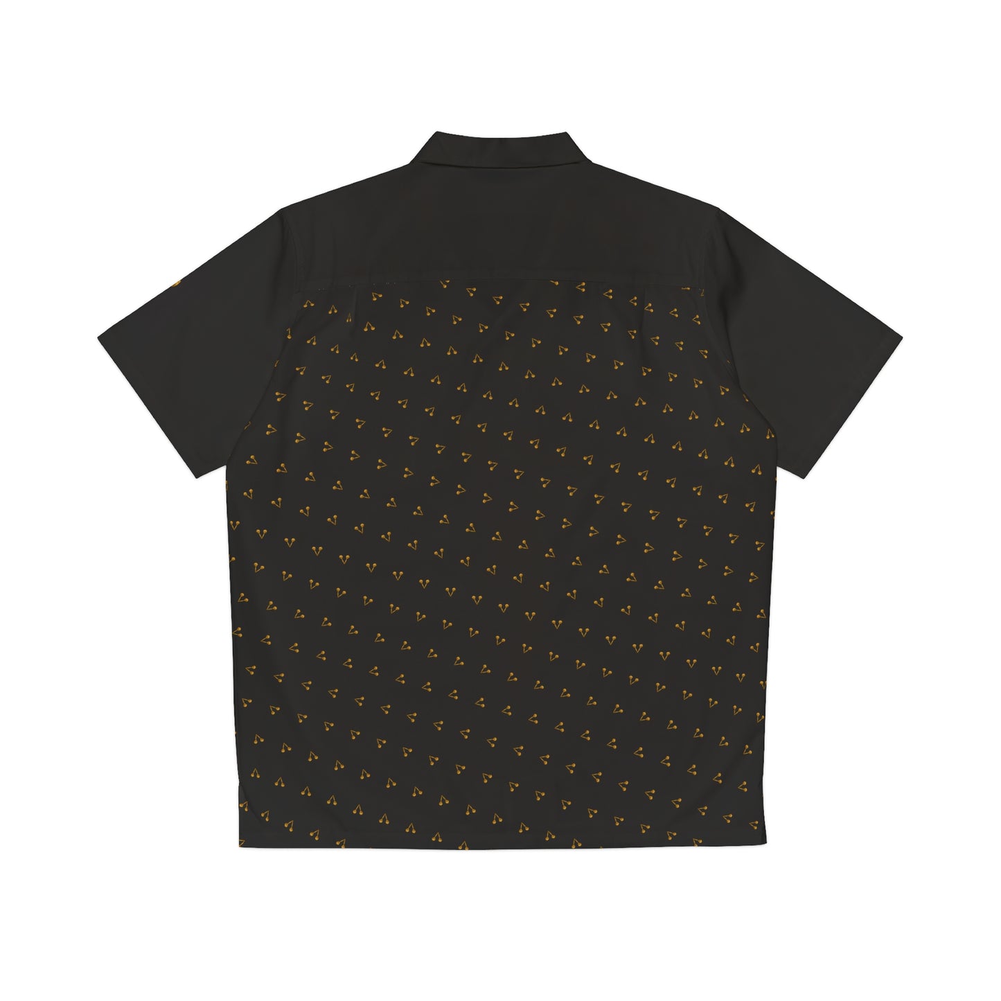 Let's Vibe™ Short-Sleeved Button-Up Shirt (Black)